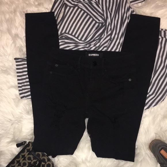 Express Mid Rise Stretch Legging 00L - Picture 3 of 13